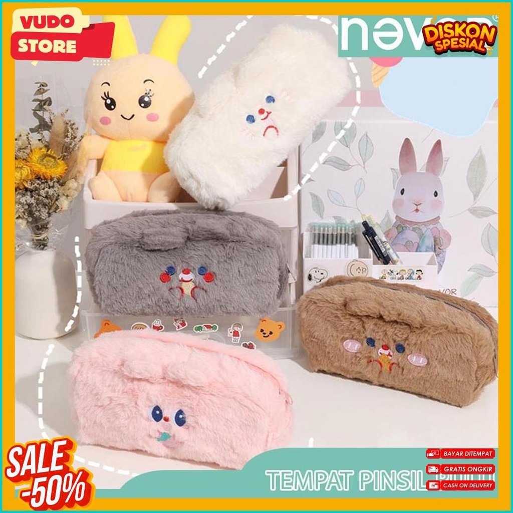 

Never Official- Tempat Pensil Bulu Soft Cute/ Tas Pensil Kosmetik/ Pouch Makeup Kecil Diskon Setengah Harga