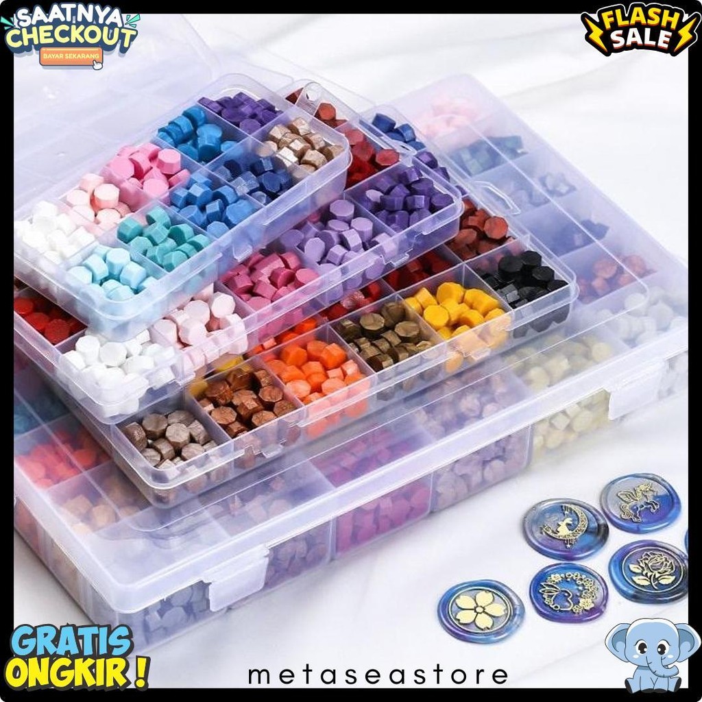 

Isi 200 Octagon Wax Particles Diy Lilin Wax Partikel 10 Color Diy Stempel Wax Flash Sale! Diskon Hingga 70%