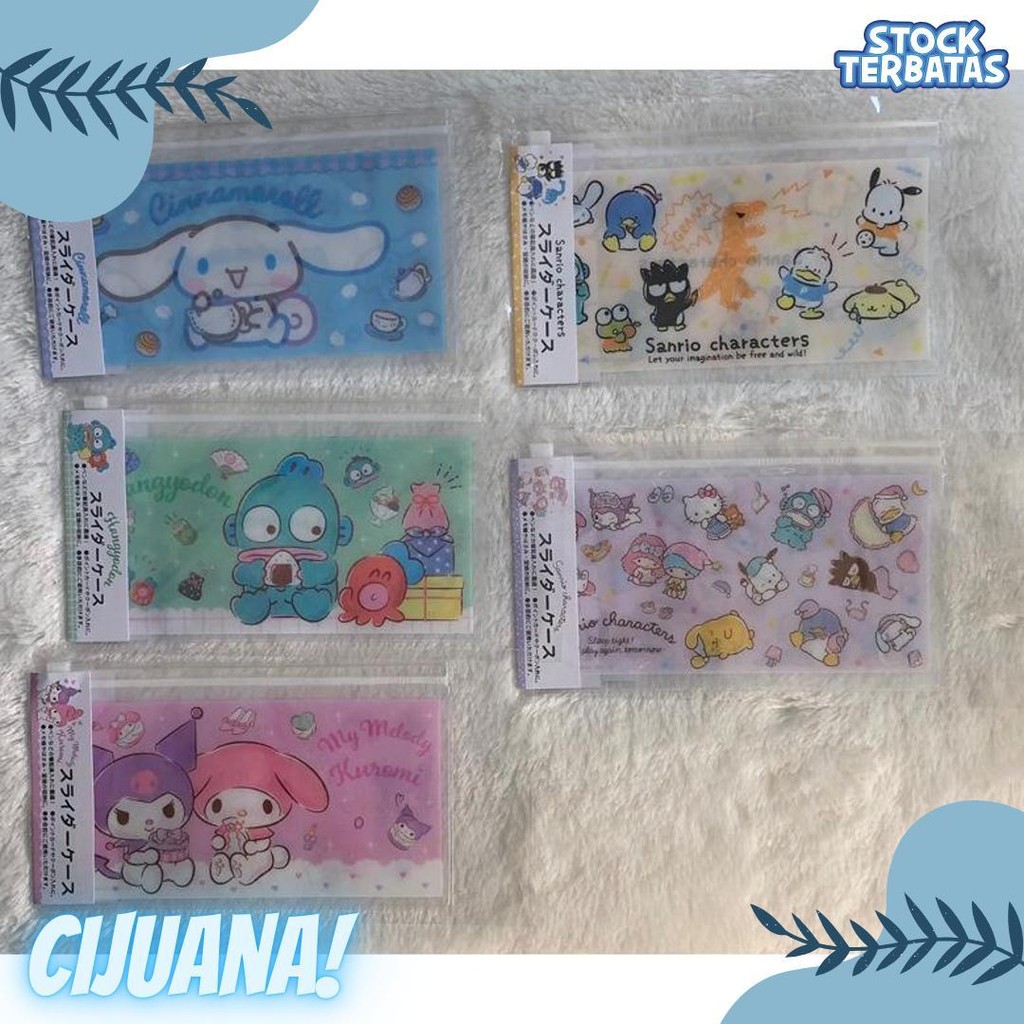 

Slider Pouch My Melody Dan Kuromi Hangyodon Cinnamoroll Sanrio Characters Sanrio Original Japan Terlaris! Produk Ini Banyak Dicari
