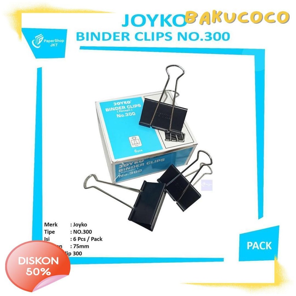 

Joyko - Binder Clip No.300 - Penjepit Kertas - Pack Flash Sale! Diskon Hingga 70%