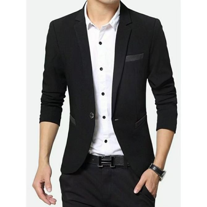 (Good) JAS HITAM REMAJA-JAS BLAZER PRIA-JAS PRIA SLIMFIT-JAS KASUAL PRIA BARU