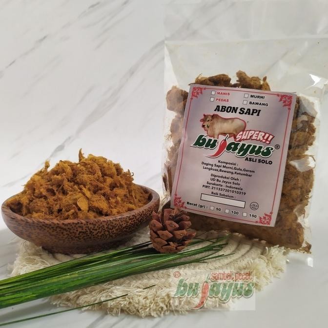 

,,,,,,,] Abon Sapi SUPER Bu Jayus 100 gr - PEDAS SPESIAL