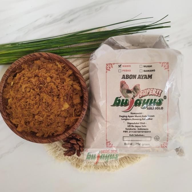 

((((()paling dicari] Abon Ayam SUPER Bu Jayus 250 gram - PEDAS SPESIAL