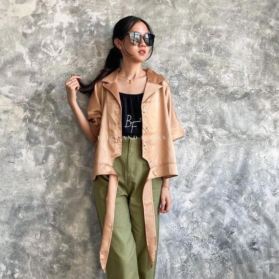 h-4 KYLA Outer Top Casual Sleeveless Hijab Office / Atasan Blouse Outer Wanita Pita Casual Look 0444
