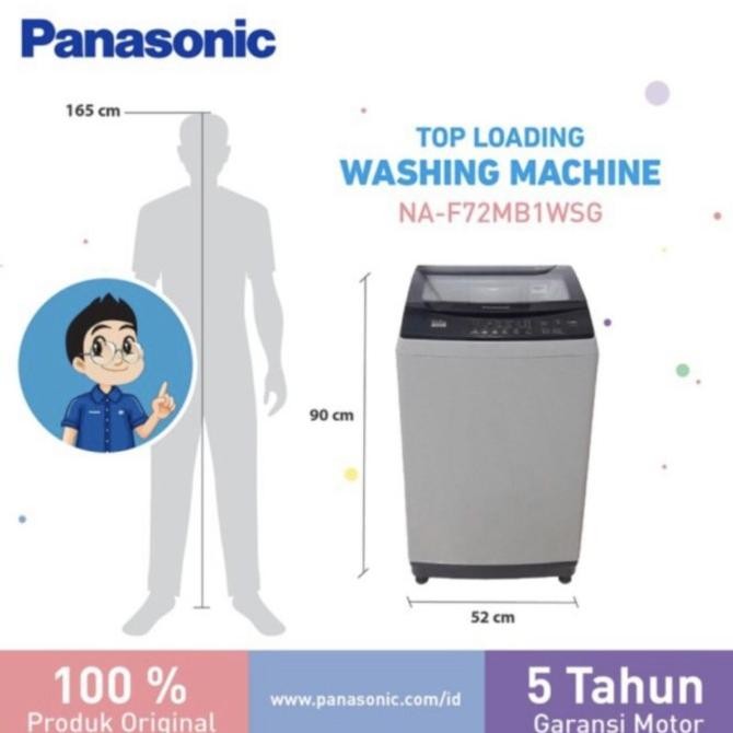 Murah PANASONIC NAF72MB1WSG | NA-F72MB1WSG I PANASONIC TOP LOADING 7KG PROMO Non COD