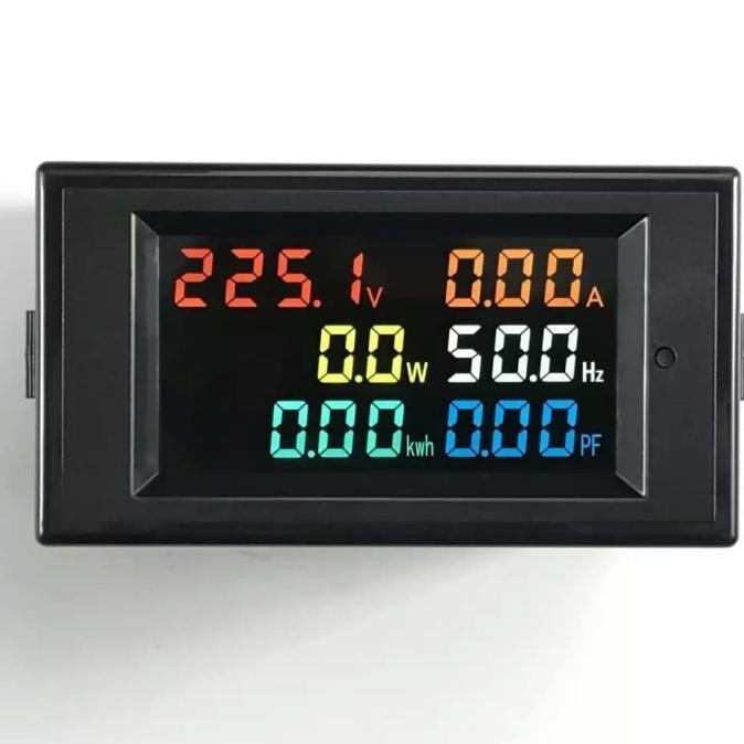 :<:<:<:<] AC PANEL WATTMETER 100A LED DIGITAL WARNA HD Volt Ampere Watt Hz Hertz