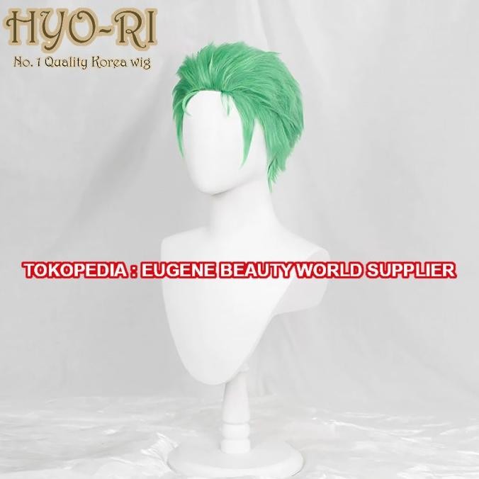 TERLARIS - READY STOK - WIG COSPLAY ANIME ONE PIECE : RORONOA ZORO RORONOA GREEN