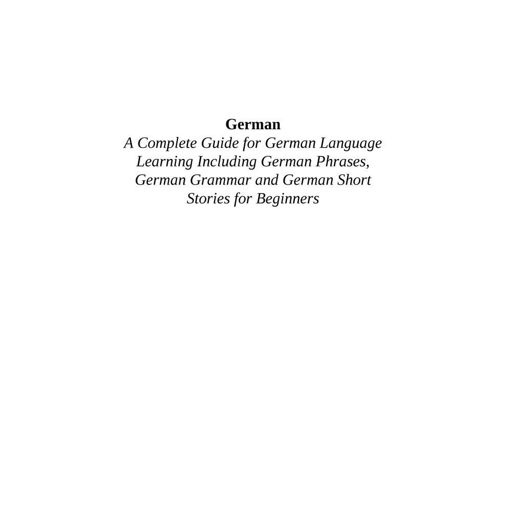 Fisik German A Complete Guide German Language Learning Softcover