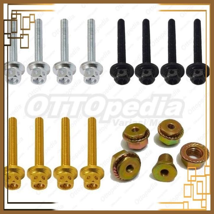 [BSM] PAKET BAUT PROBOLT MIKA VISOR+BAUT MUR SOCK WELLNUT ANTI JEBOL GETAR