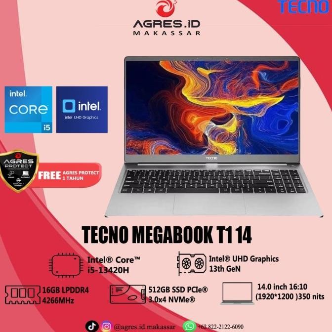 Tecno Megabook T1 14 I5 1340H New Stok