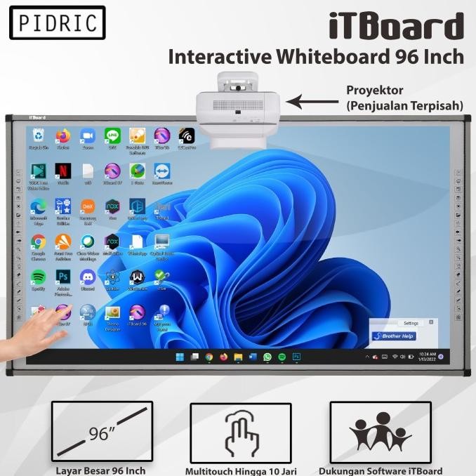 

TERMURAH - Papan Tulis Interaktif iTBoard 96 Inch Interactive Smartboard