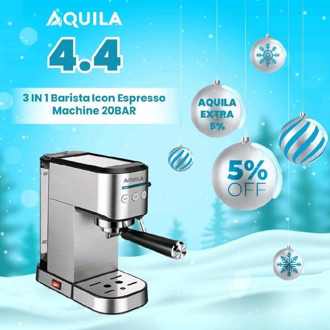 TERMURAH - AQUILA CM200 3 in 1 Barista Icon Espresso Machine 20BAR