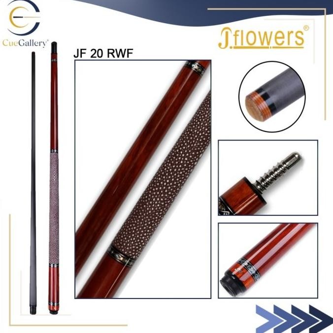 JFlowers Cue JF20-RWF Carbon Stick Billiard Low Deflection JFS
