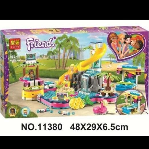 Murah Brick Bela Lari 11380 Andrea's Pool Party 472pcs Mainan Building Block Non COD