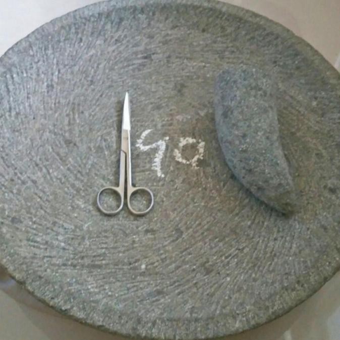 Cobek batu asli 40 cm via grab/gojek saml