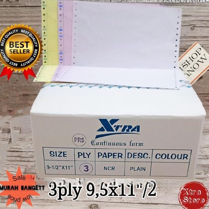 

TERMURAH - kertas continuous form 3ply 9,5x11"/2
