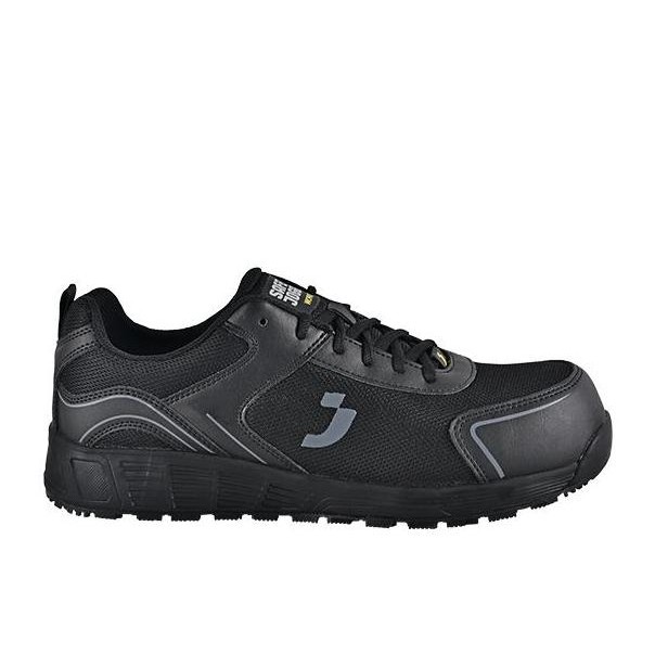 Safety Jogger Works AAK S1P Low Black Sepatu Kerja Trendy Composite Toecap Antistatic ESD Casual Sho