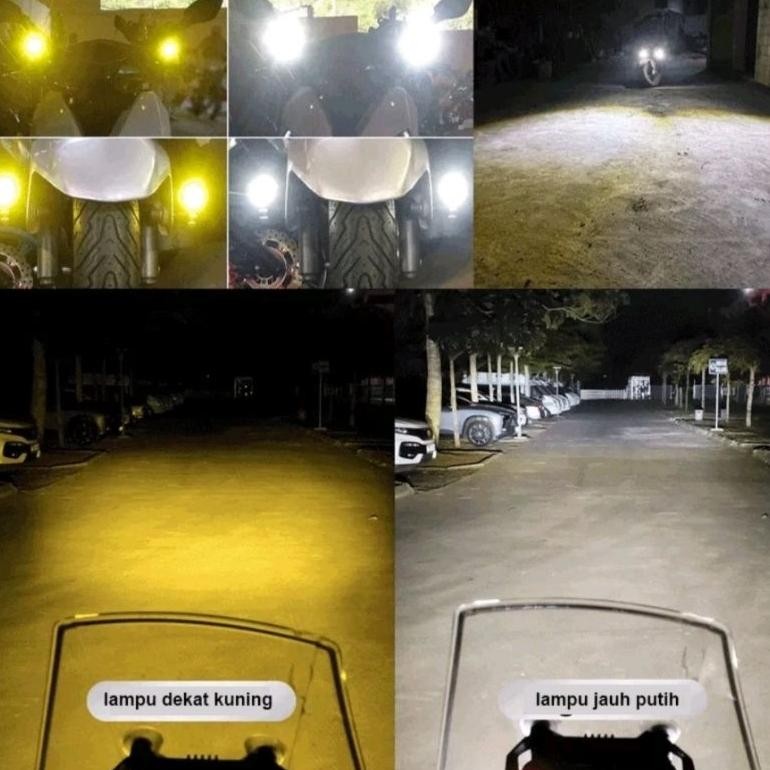 Laser Foglamp D2 Superbright High Low Mini Driving Lampu Tembak Laser Bonus Saklar Lampu Sorot Motor