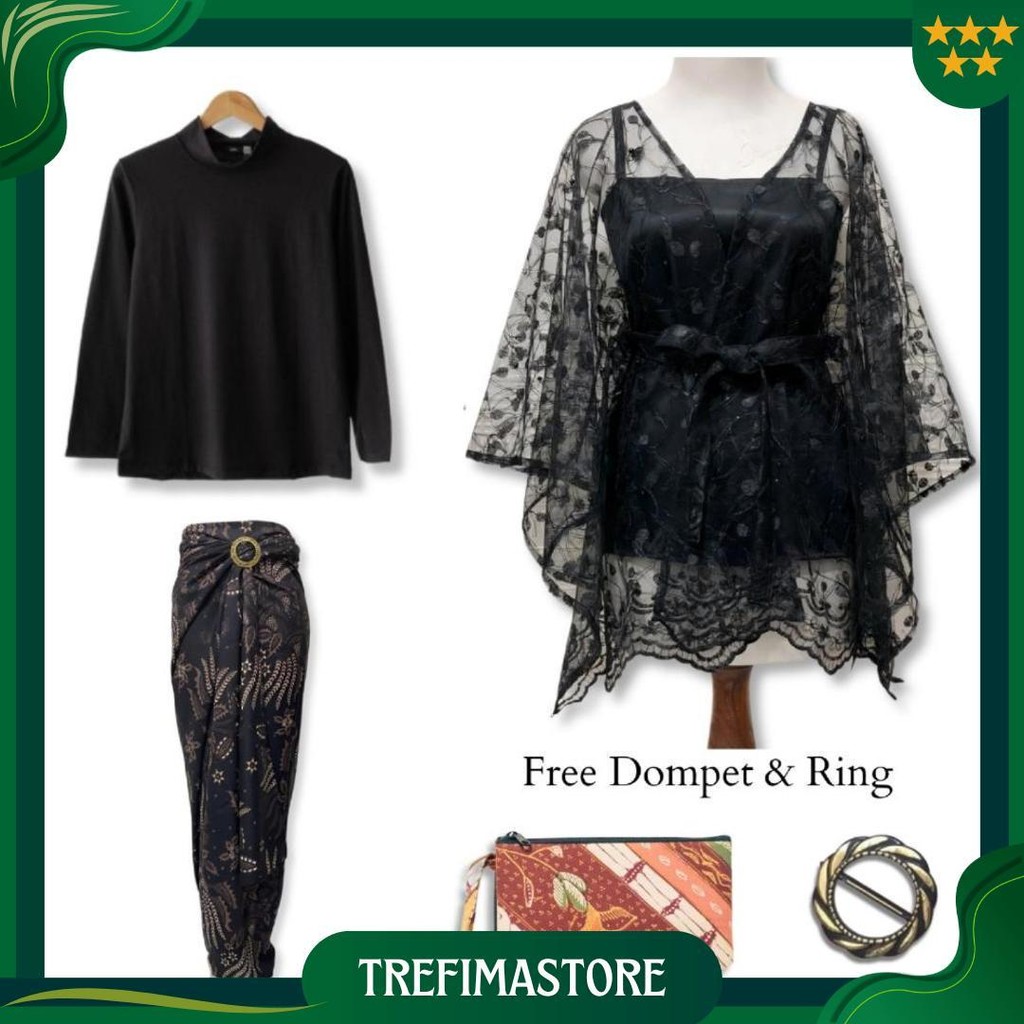 [Paket 5In1] Baju Kondangan Oneset Kondangan Wanita Kekinian Ghina Kebaya Modern Elegant Remaja Untu