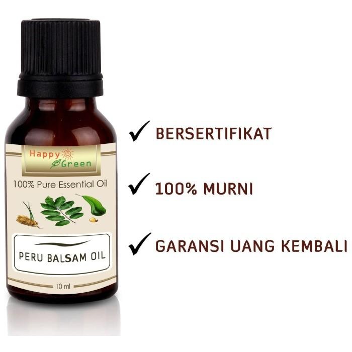 Happy Green Peru Balsam Essential Oil (10 Ml) - Minyak Essential Peru Original Dan Terpercaya