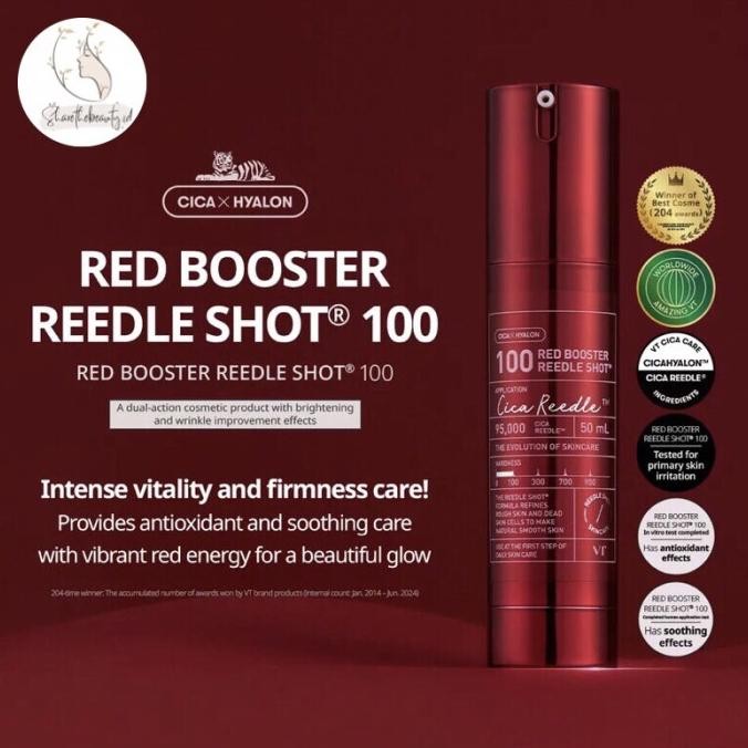 TERMURAH - [NEW LAUNCH] VT Cosmetics Red Booster Reedle Shot 100 | Reedle Shot 300 Essence 50ml