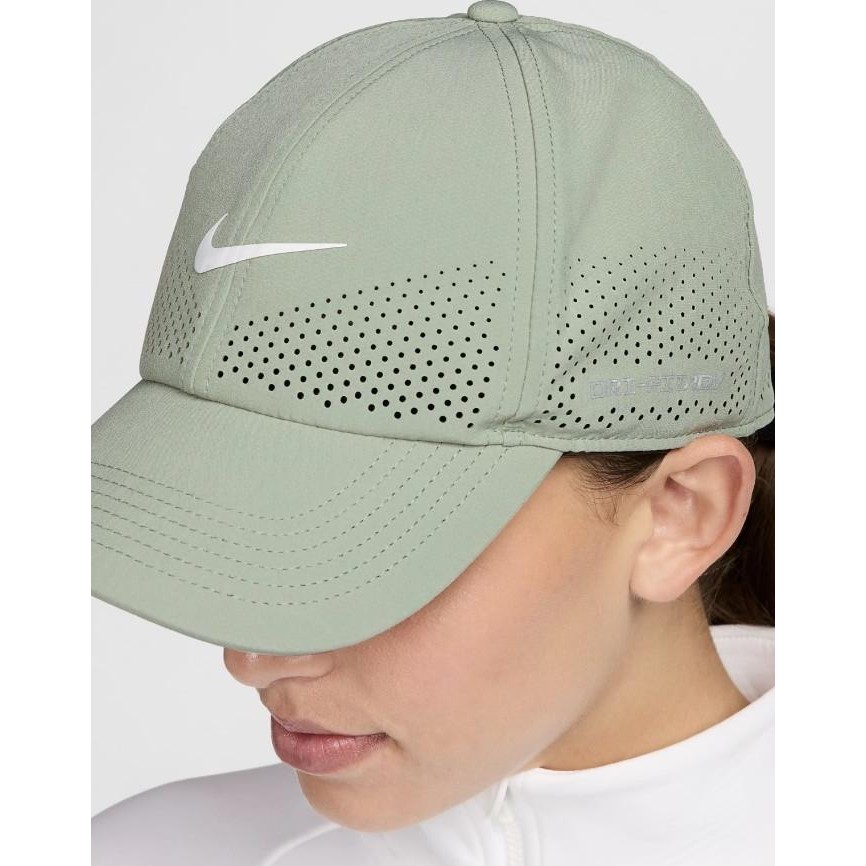 Nike Dri-Fit Adv Club Untructured Swoosh Cap White Black Tennis Hat Gym Run Fitness Running Snapback