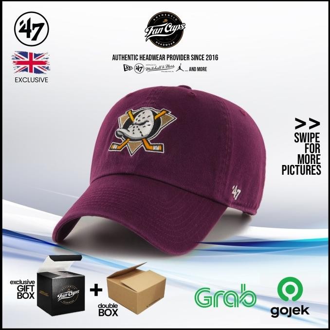 [Original] Anaheim Ducks Plum Purple Clean Up Cap | Topi 47 Co