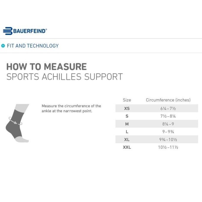 Grosir Bauerfeind Sport Achilles Support All Black Ori 