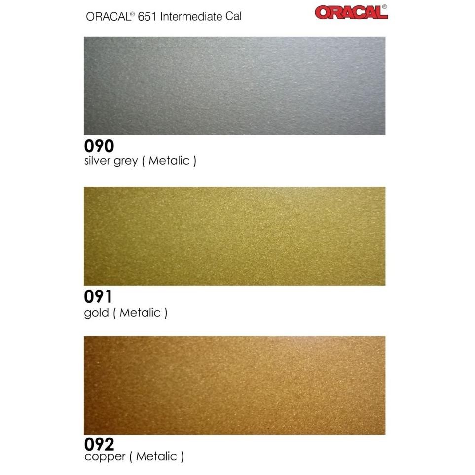 (Good) Sticker / Stiker Oracal 651 Glossy Metallic Silver / Gold / Copper