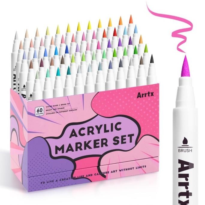 

ARRTX ACRYLIC BRUSH MARKER/SPIDOL 60B (ANIME/CARTOON/COMIC COLOR)