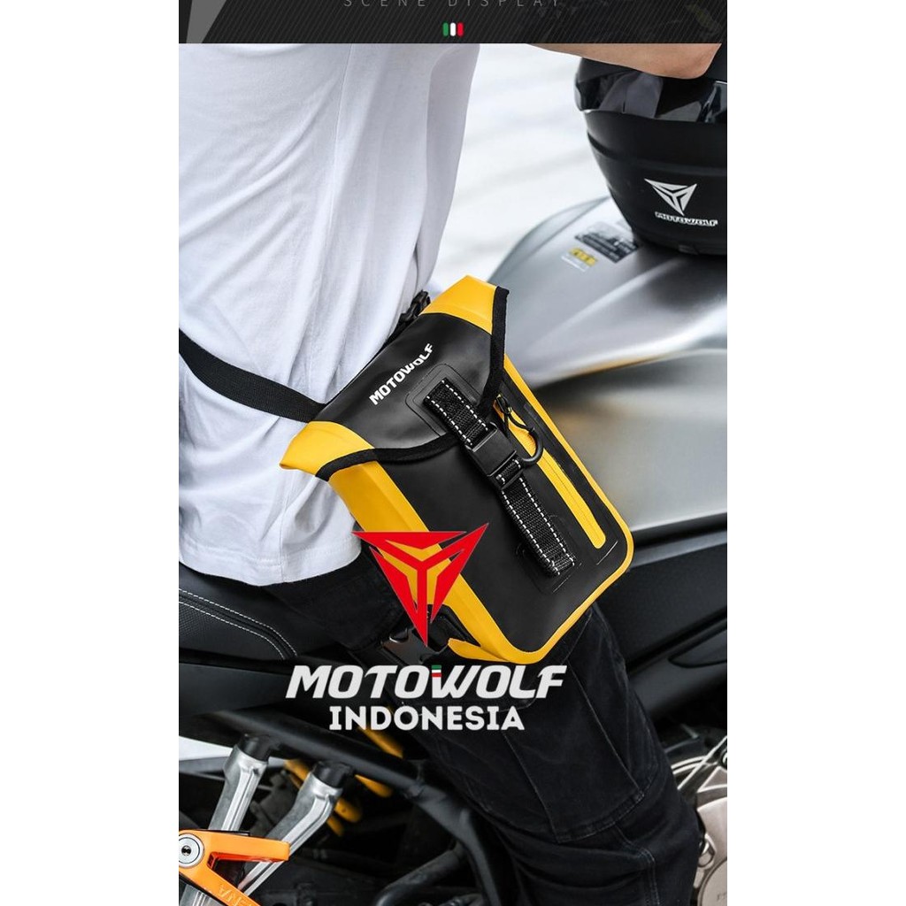 TAS PINGGANG PAHA MOTOWOLF WATERPROOF PVC 0708