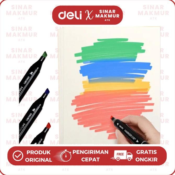 

SKETCH MARKER DUAL TIP ALCOHOL BASED 60 WARNA DELI 70806-60 (SET)