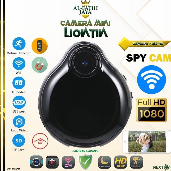 Spy IP Camera Mini DV DVR Wifi Wireless Model Gantungan Kalung Liontin Ultra Small Micro Kamera Full