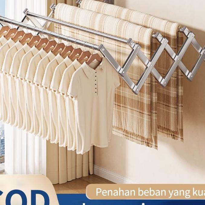 Cod 304 Jemuran Lipat Dinding Jemuran Dinding Jemuran Baju Tainle Gantungan Baju Dinding Tempel