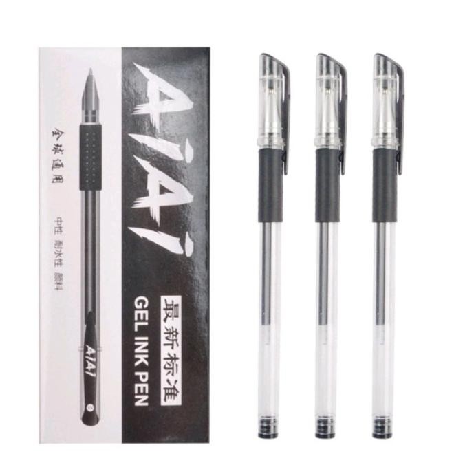

;&;&;&;&] Gel Pen Alat Tulis Kantor Pen Gel Bolpen Pulpen Pena Tinta Gel 0.5 mm