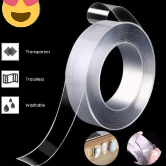 

cusss order] Double Tape Bening 2 Sisi Nano Gel Isolasi Bening Serbaguna