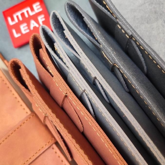 

Pen Pencil Case Tempat Pensil Pena Sarung Kulit Suede Leather Premium Little Leaf H24M
