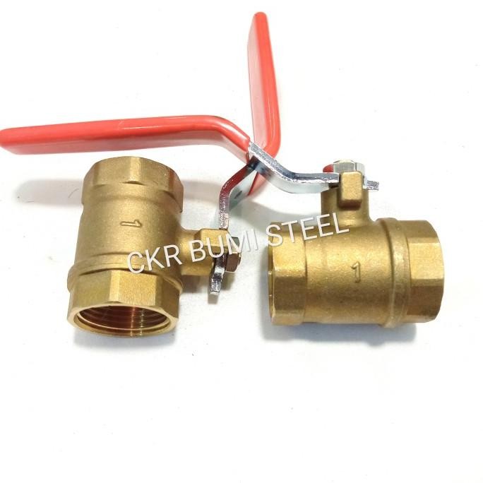 BALL VALVE 1" INCH KUNINGAN / STOP KRAN 1" INCH KUNINGAN