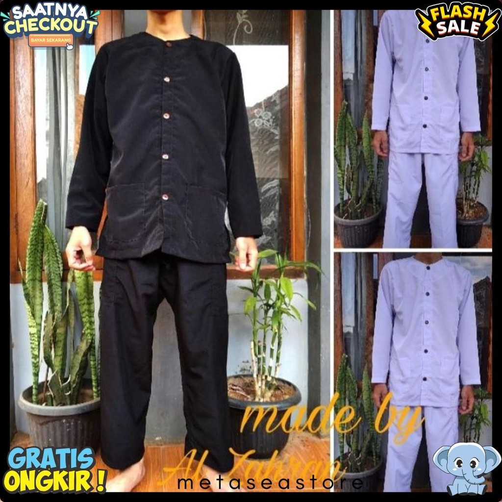 Setelan (Baju + Celana)Baju Pangsi/ Adat  / Silat /Tradisional/Kampret /Khas Sunda Pria Dewasa Terle