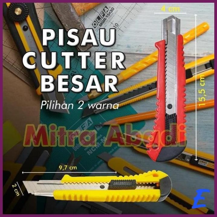 

| MTA | PISAU CUTTER UKURAN BESAR / JUMBO 18 MM