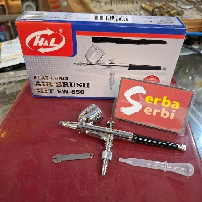 

(Ew-550 Hnl) Air Brush Kit Alat Lukis Spray Gun Sprayer Hnl New Stok