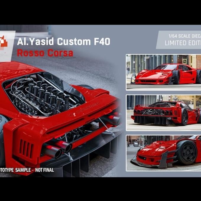 DCM FERRARI F40 YASUD MODIFIED WHITE RED YELLOW