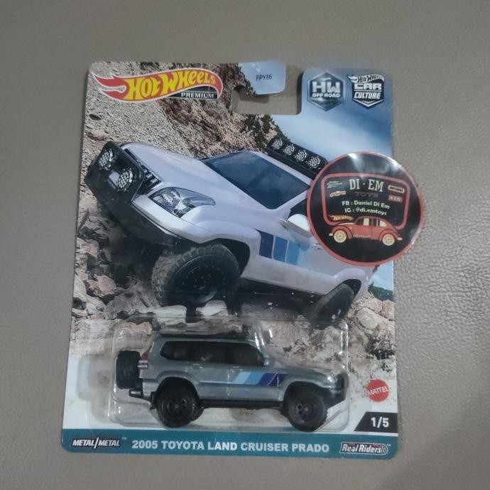 Hotwheels Premium Off Road 2005 Toyota Land Cruiser Prado Abu Grey