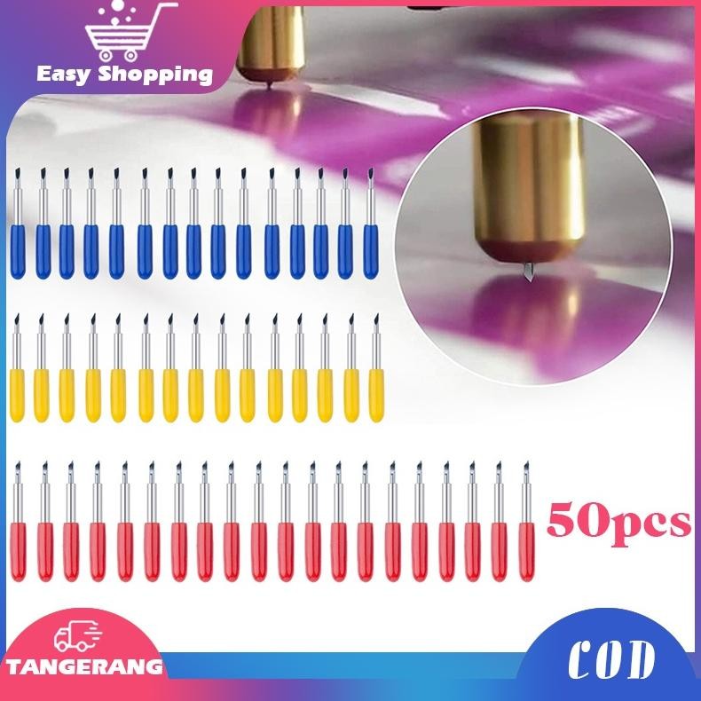 

FE24 50pcs Mata Pisau Cutting Sticker Roland 30/45/60 Derajat Roland Blade Roland Cricut Cutting Plotter Vinyl Cutter Original
