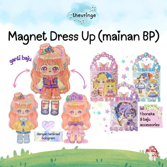 Dress Up Magnetic Doll princess mainan boneka kertas fashion ganti baju mainan anak murah