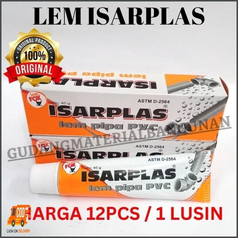 

Flash Sale [12Pcs Original] Lem Pipa Pvc Isarplas / Lem Isarplas / Lem Pvc 1 Pack 1 Slop 1 Lusin 12Pcs 1Pack Grosir Termurah