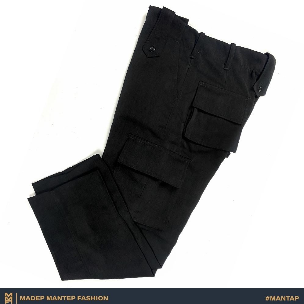 dvc-78 Celana PDL POLRI Hitam Cargo Kualitas Terbaik Celana PDL POLRI POLISI Cargo Hitam Terbaru - C