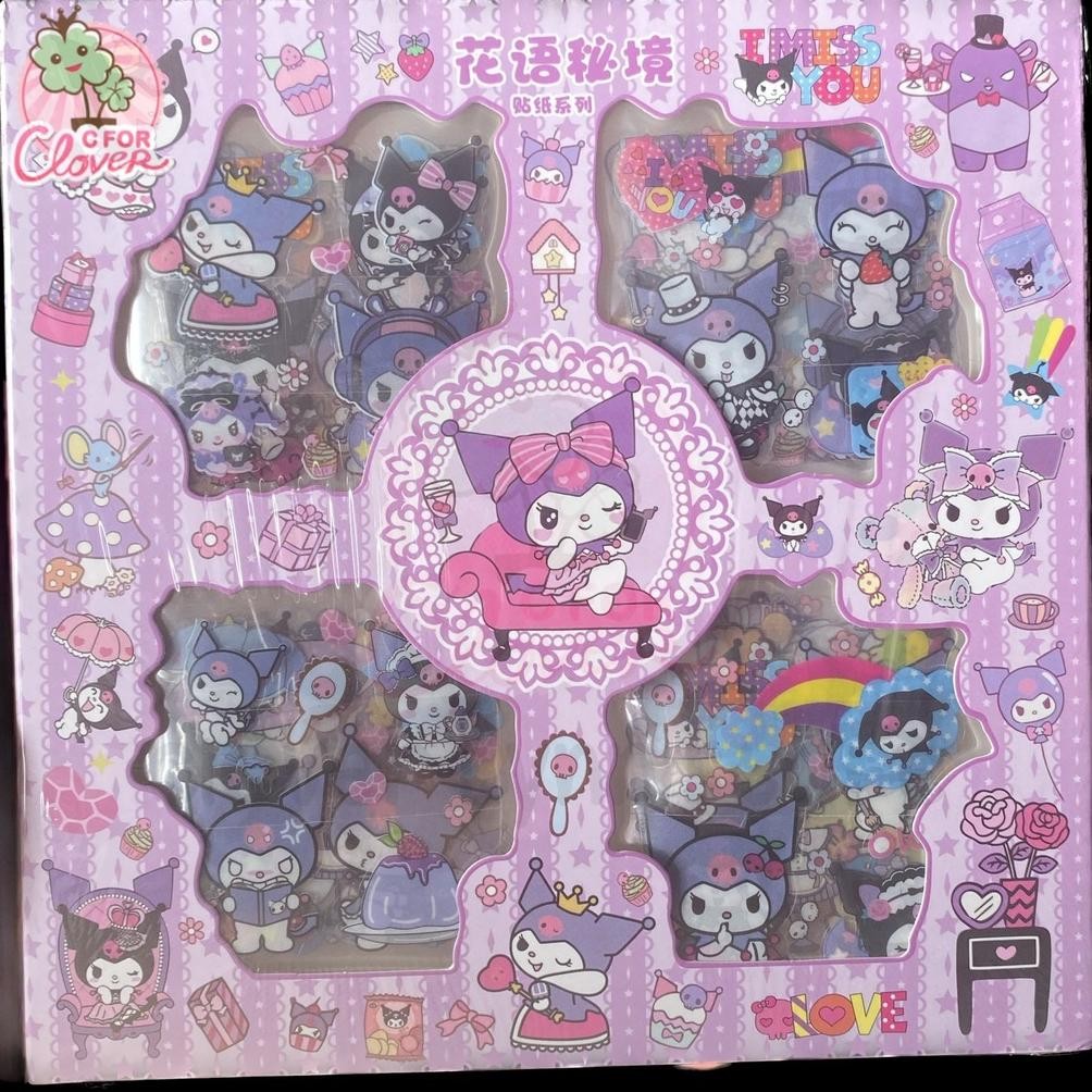 fx-4 CUTE CHARACTER STICKERS SET ISI 100 stiker kawaii viral box lucu Viral