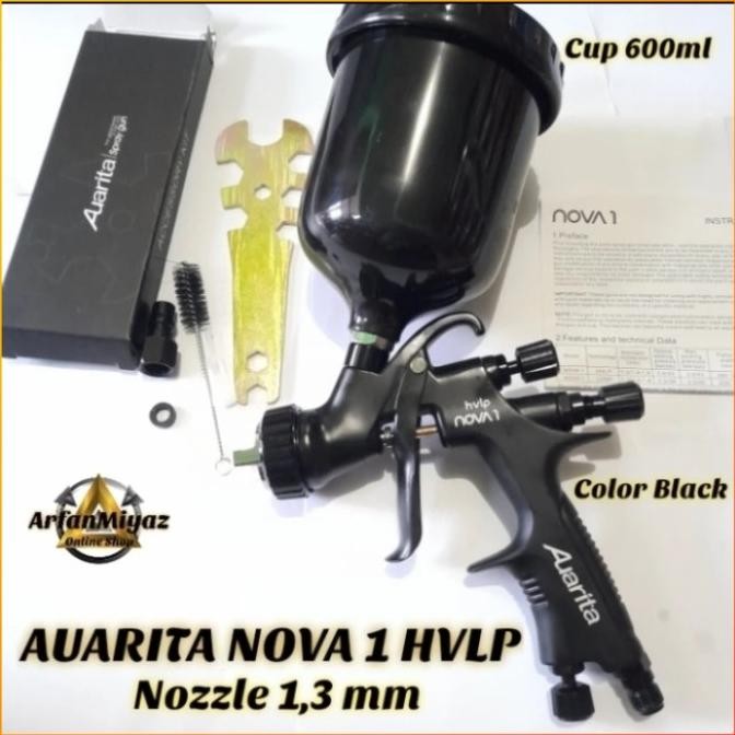 Spray Gun Auarita Nova 1 Space Black Hvlp 1,3Mm Cup 600Ml New Stok
