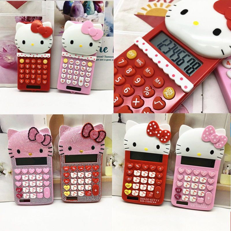 

Kalkulator Portabel Genggam Kartun Lucu, Komputer Kantor Tenaga Surya